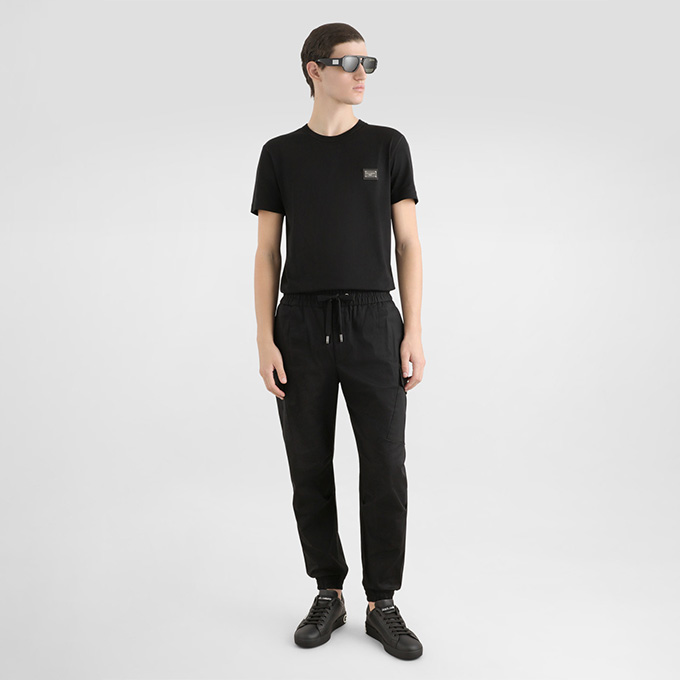 dolce & gabbana logo tag cotton t-shirt